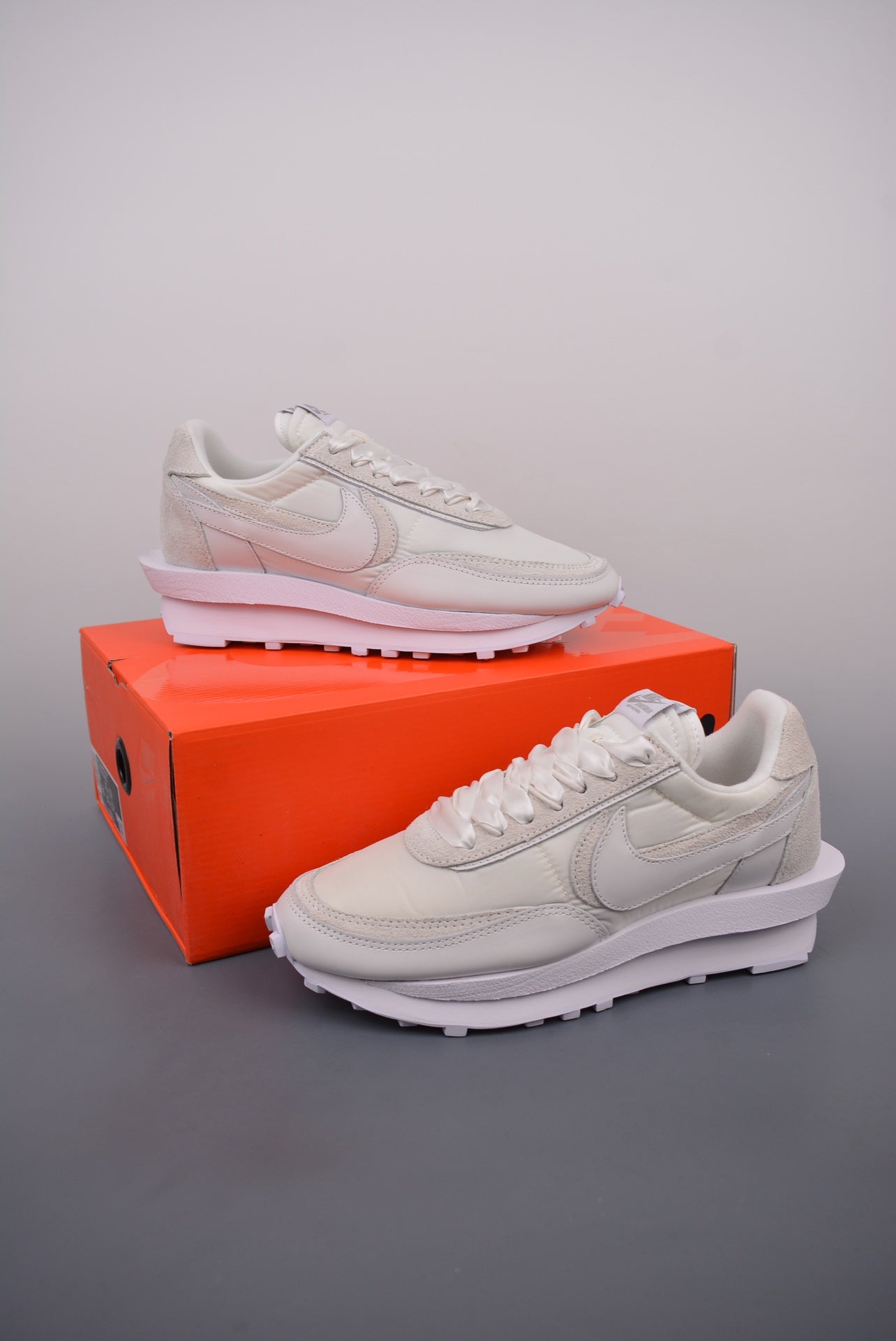 sacai × Nike LDV Waffle "Triple White"