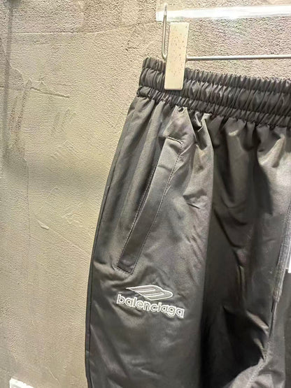 BALENCIAGA 3B Football Pants in Techno Cotton Poplin
