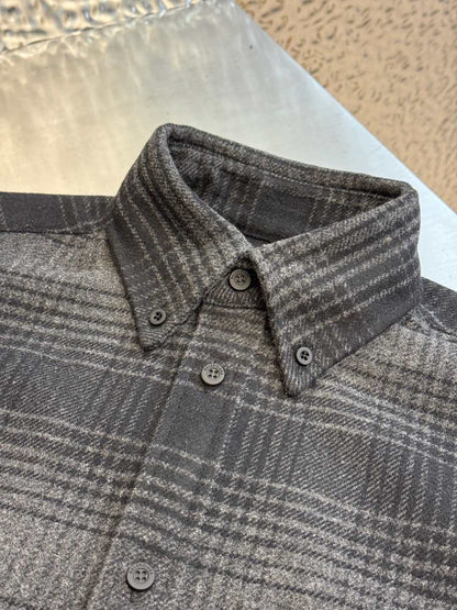 BALENCIAGA Men's Oversized Shirt "Gray/Black"