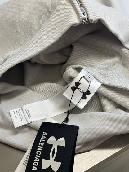 BALENCIAGA x Under Armour Women's Zip-Up Hoodie Regular Fit "White/Black"