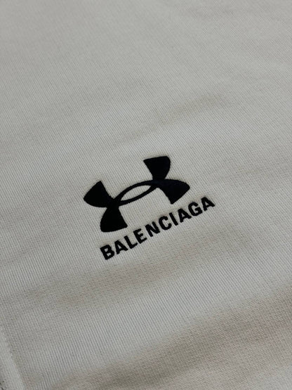 BALENCIAGA x Under Armour Women's Zip-Up Hoodie Regular Fit "White/Black"