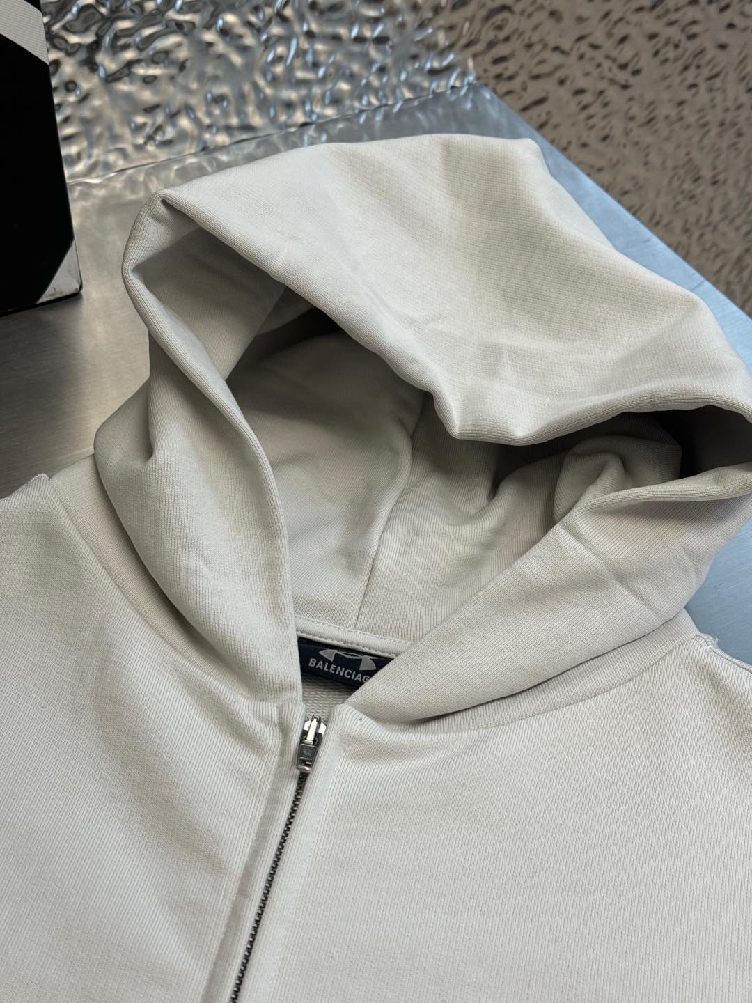 BALENCIAGA x Under Armour Women's Zip-Up Hoodie Regular Fit "White/Black"