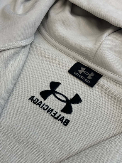 BALENCIAGA x Under Armour Women's Zip-Up Hoodie Regular Fit "White/Black"