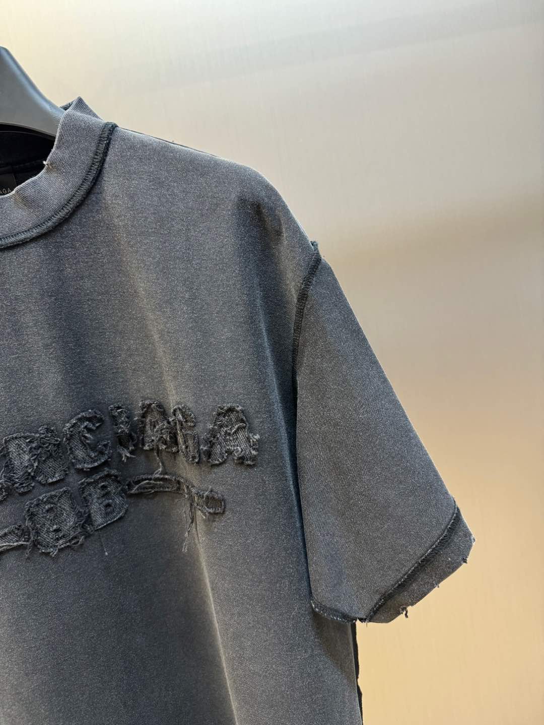 BALENCIAGA Men's New Year Series 25 - Inside-Out T-Shirt Medium Fit "Washed Black"