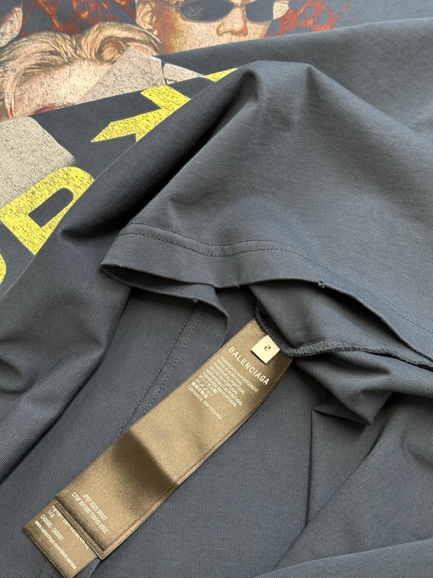 BALENCIAGA PP Krit Oversized T-Shirt "Dark Blue"