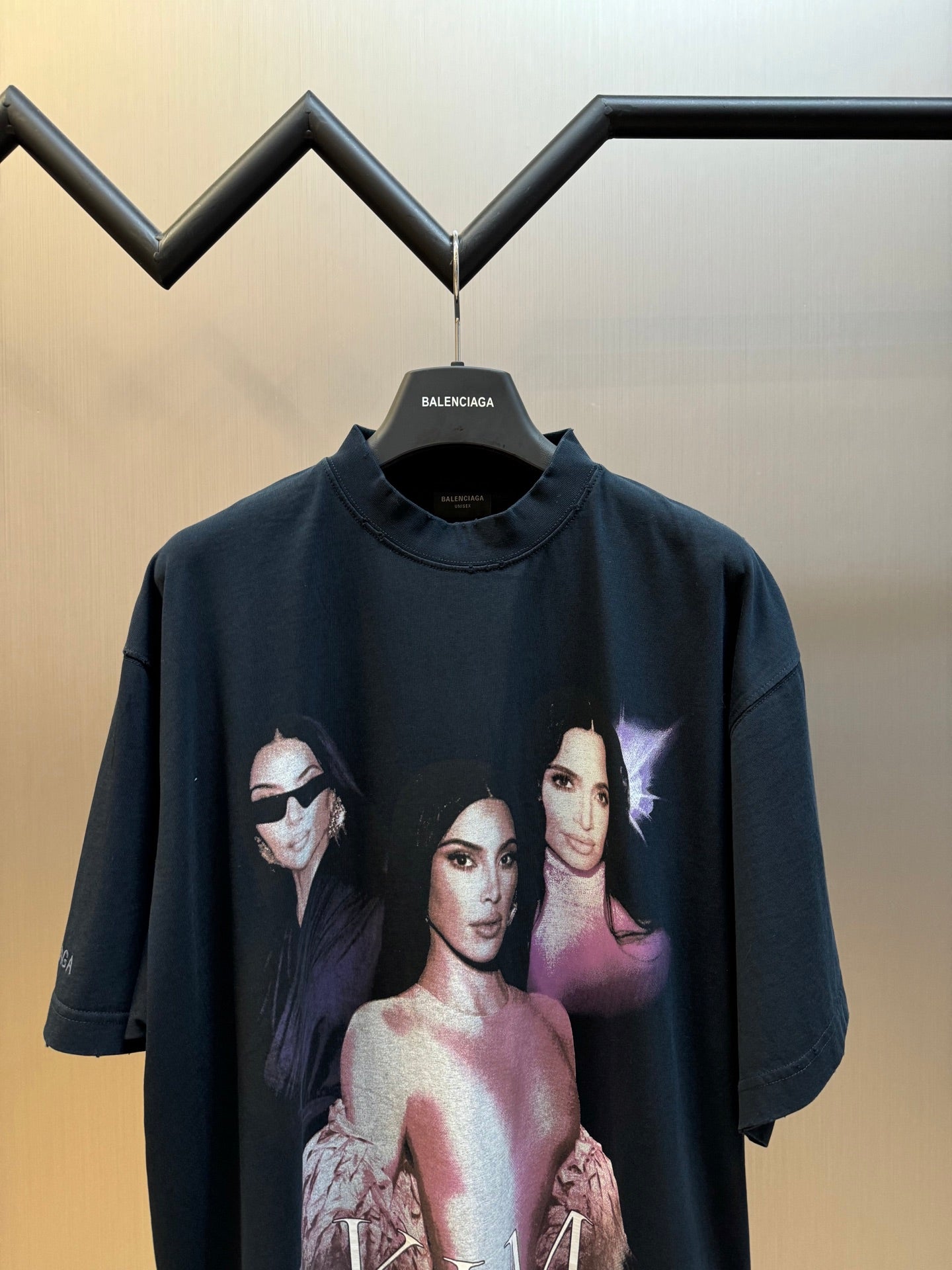 BALENCIAGA Kim K Oversized T-Shirt "Faded Black"