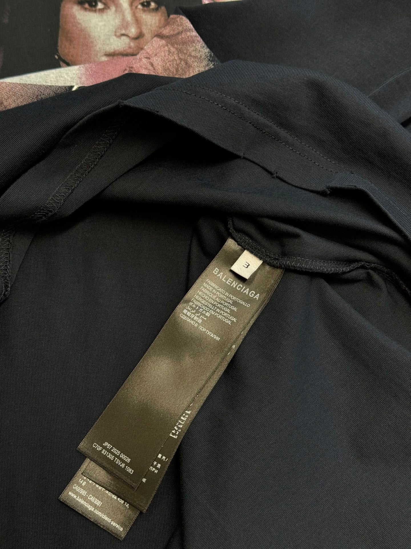 BALENCIAGA Kim K Oversized T-Shirt "Faded Black"