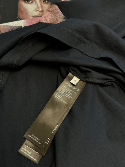 BALENCIAGA Kim K Oversized T-Shirt "Faded Black"