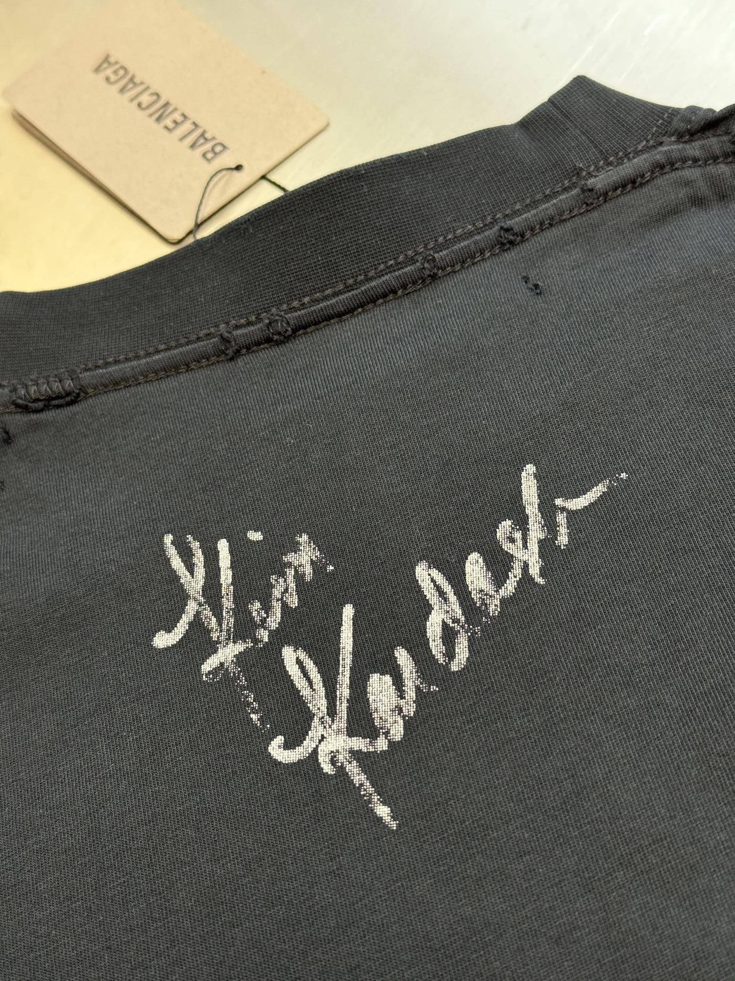 BALENCIAGA Kim K Oversized T-Shirt "Faded Black"