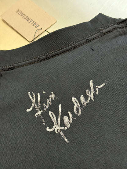 BALENCIAGA Kim K Oversized T-Shirt "Faded Black"