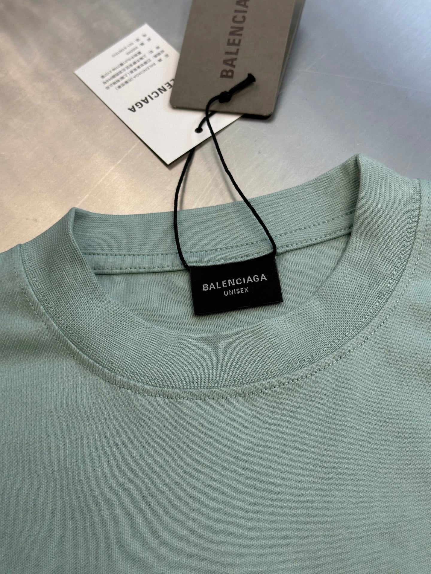 BALENCIAGA Balenciaga Back Reflective T-Shirt Medium Fit "Sage Green"