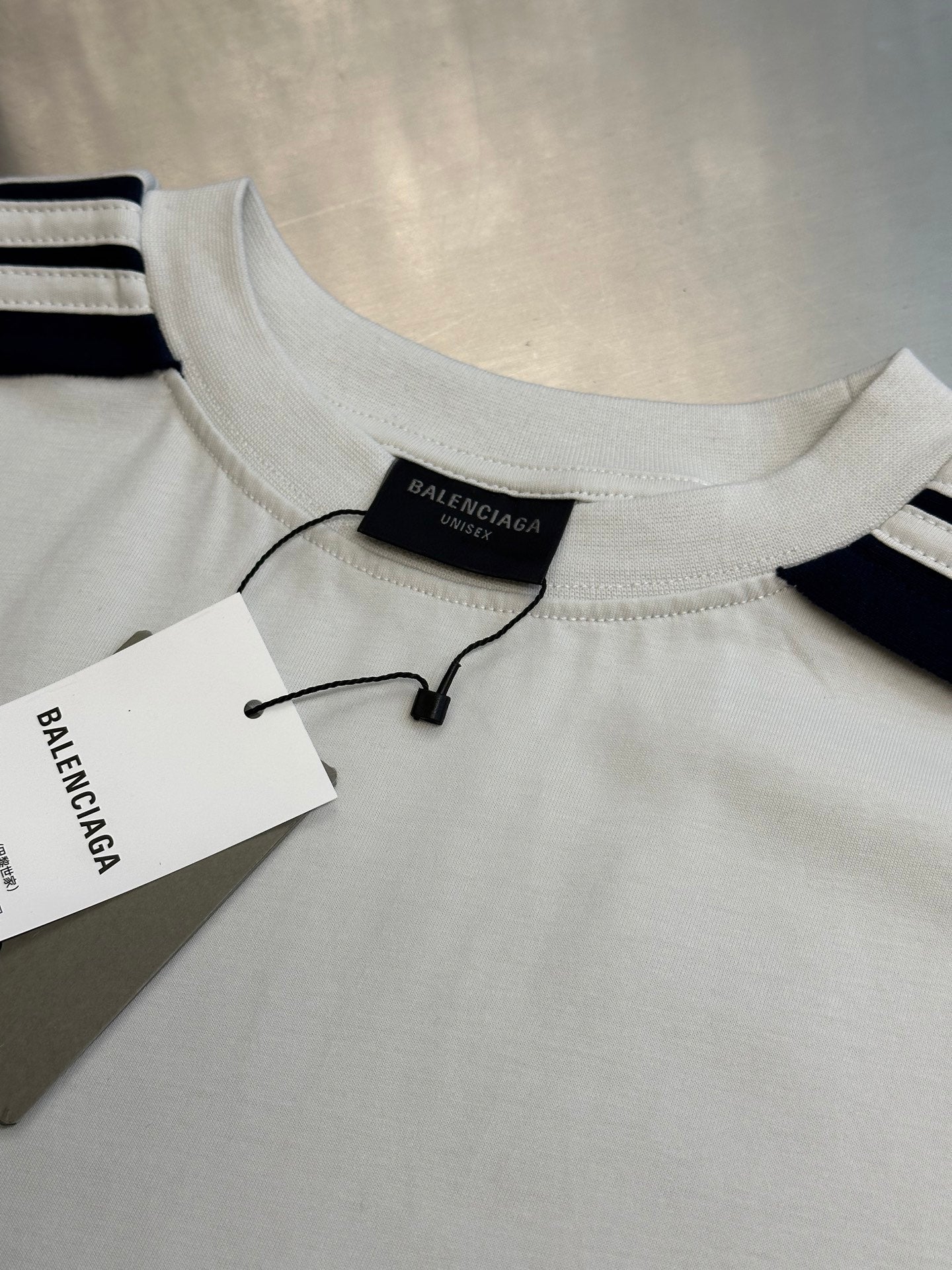 BALENCIAGA Oversized T-shirt in dirty effect white/black
