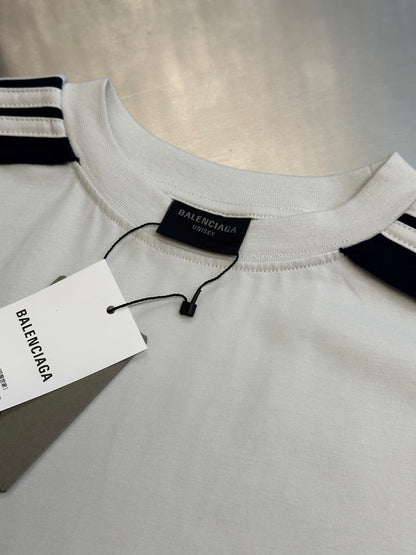 BALENCIAGA Oversized T-shirt in dirty effect white/black