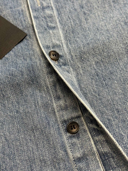 SAINT LAURENT Cassandre shirt in day blue denim