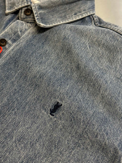 SAINT LAURENT Cassandre shirt in day blue denim