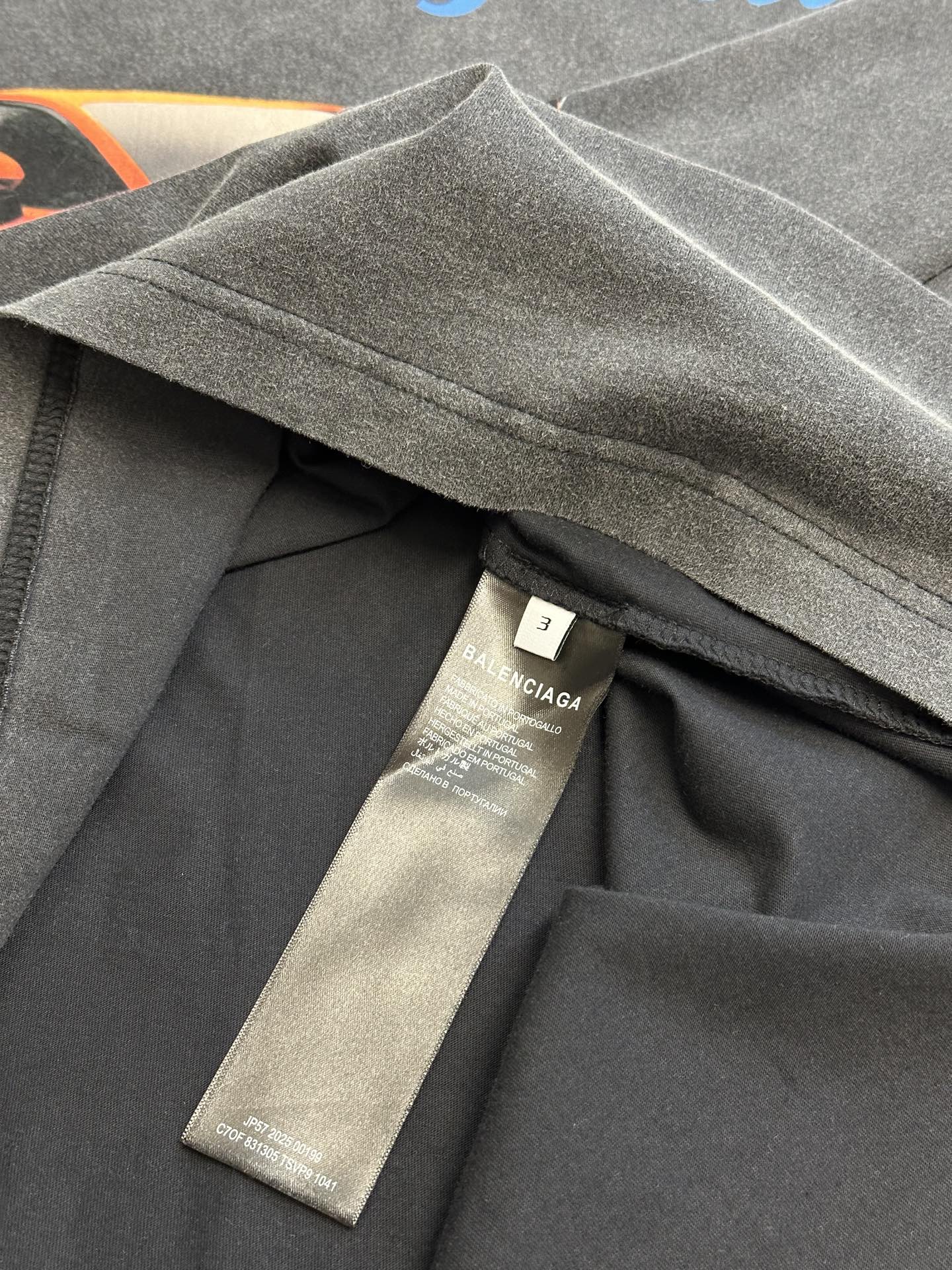 BALENCIAGA Automobili Lamborghini Men's Oversized T-Shirt "Faded Black"