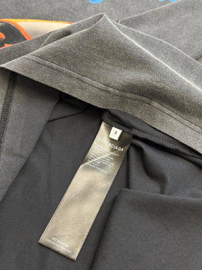 BALENCIAGA Automobili Lamborghini Men's Oversized T-Shirt "Faded Black"