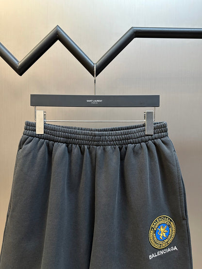 Balenciaga BLACK Shorts with logo patch