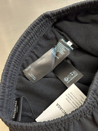 Balenciaga BLACK Shorts with logo patch