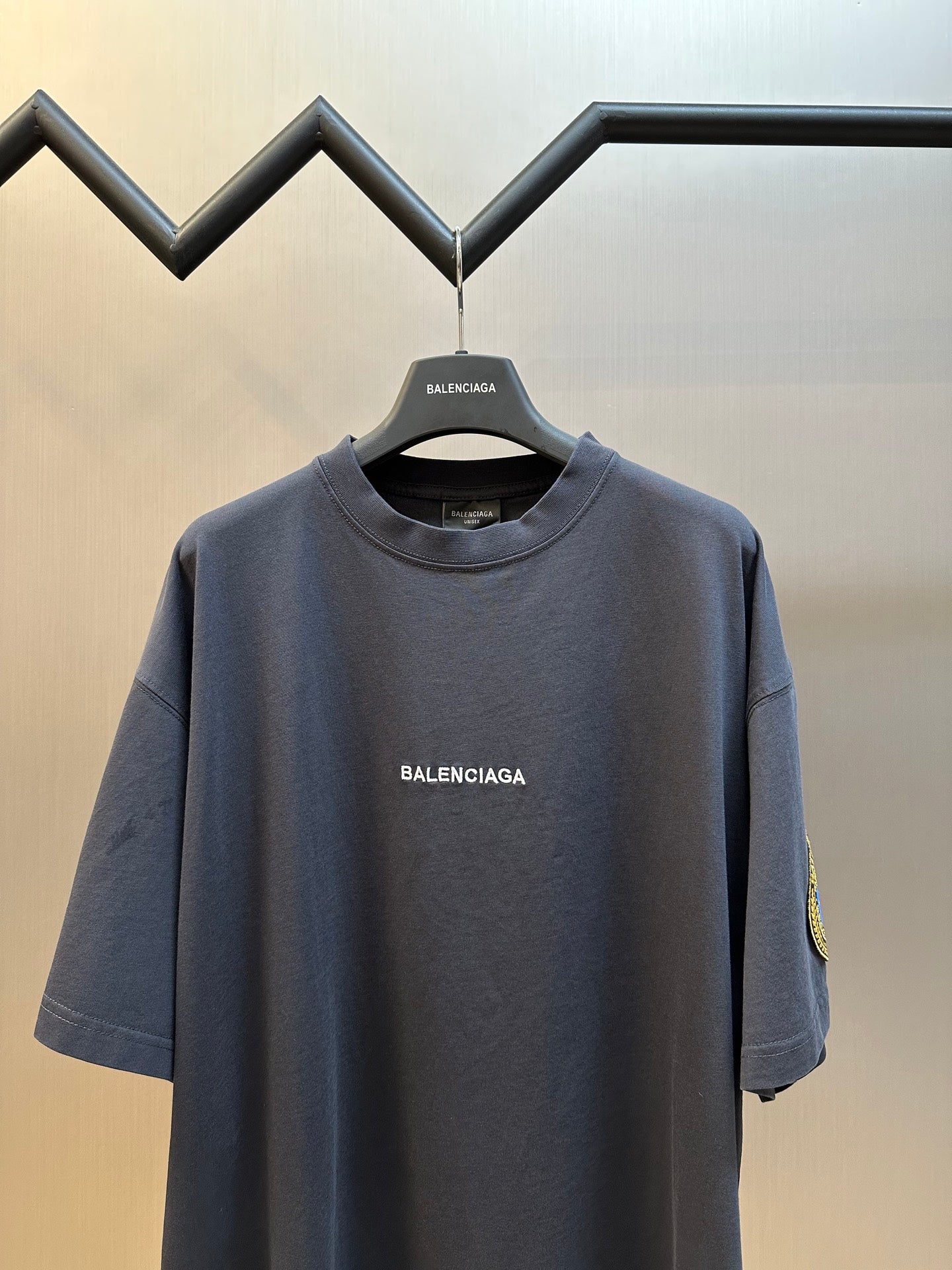 BALENCIAGA Slate Cotton Oversize T-Shirt