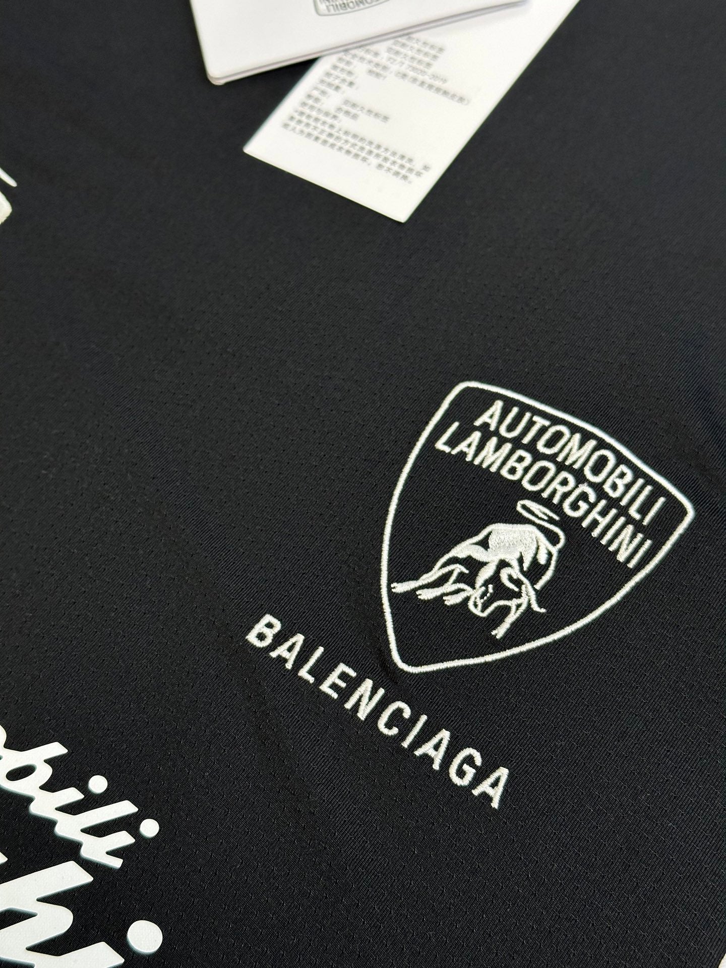 BALENCIAGA Automobili Lamborghini Men's Oversized Soccer T-Shirt "Black"