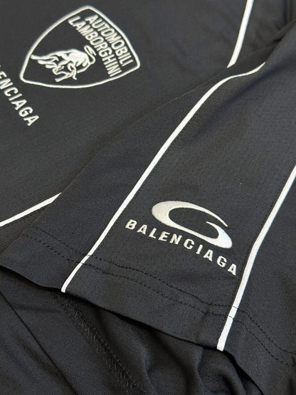 BALENCIAGA Automobili Lamborghini Men's Oversized Soccer T-Shirt "Black"