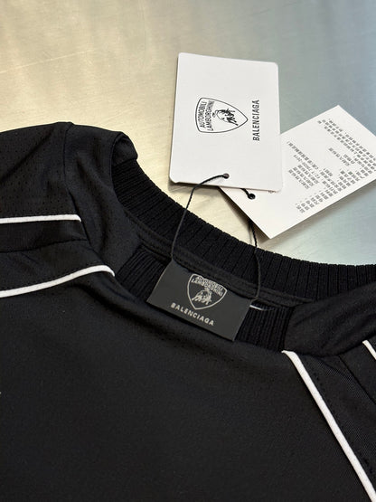 BALENCIAGA Automobili Lamborghini Men's Oversized Soccer T-Shirt "Black"