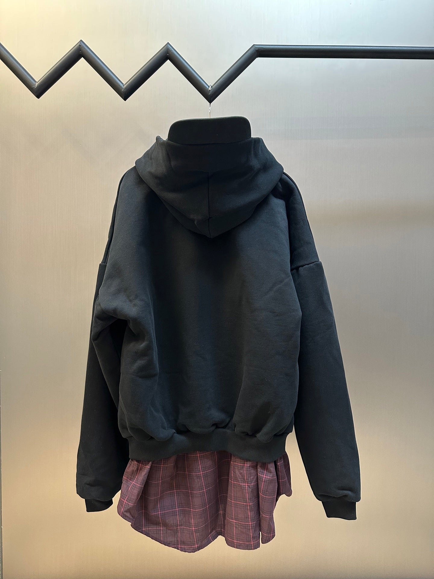 Balenciaga Layered Hoodie Black Men's