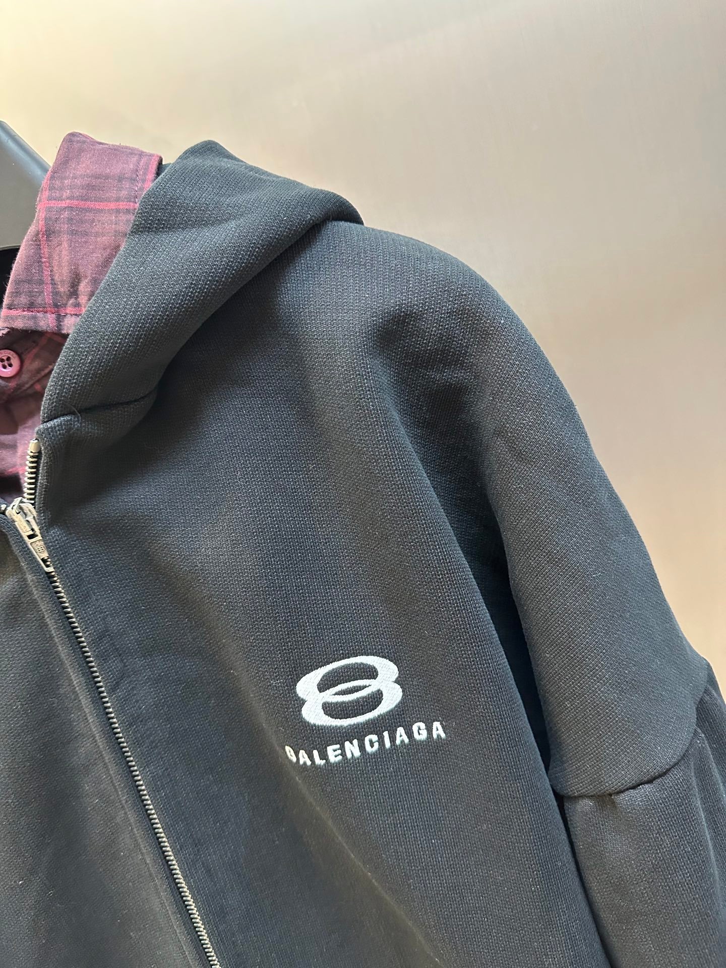Balenciaga Layered Hoodie Black Men's