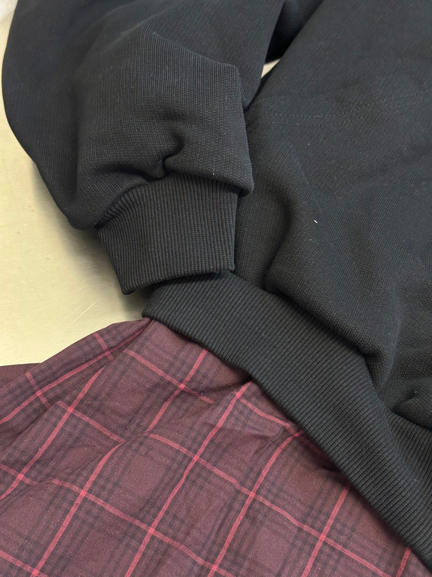 Balenciaga Layered Hoodie Black Men's