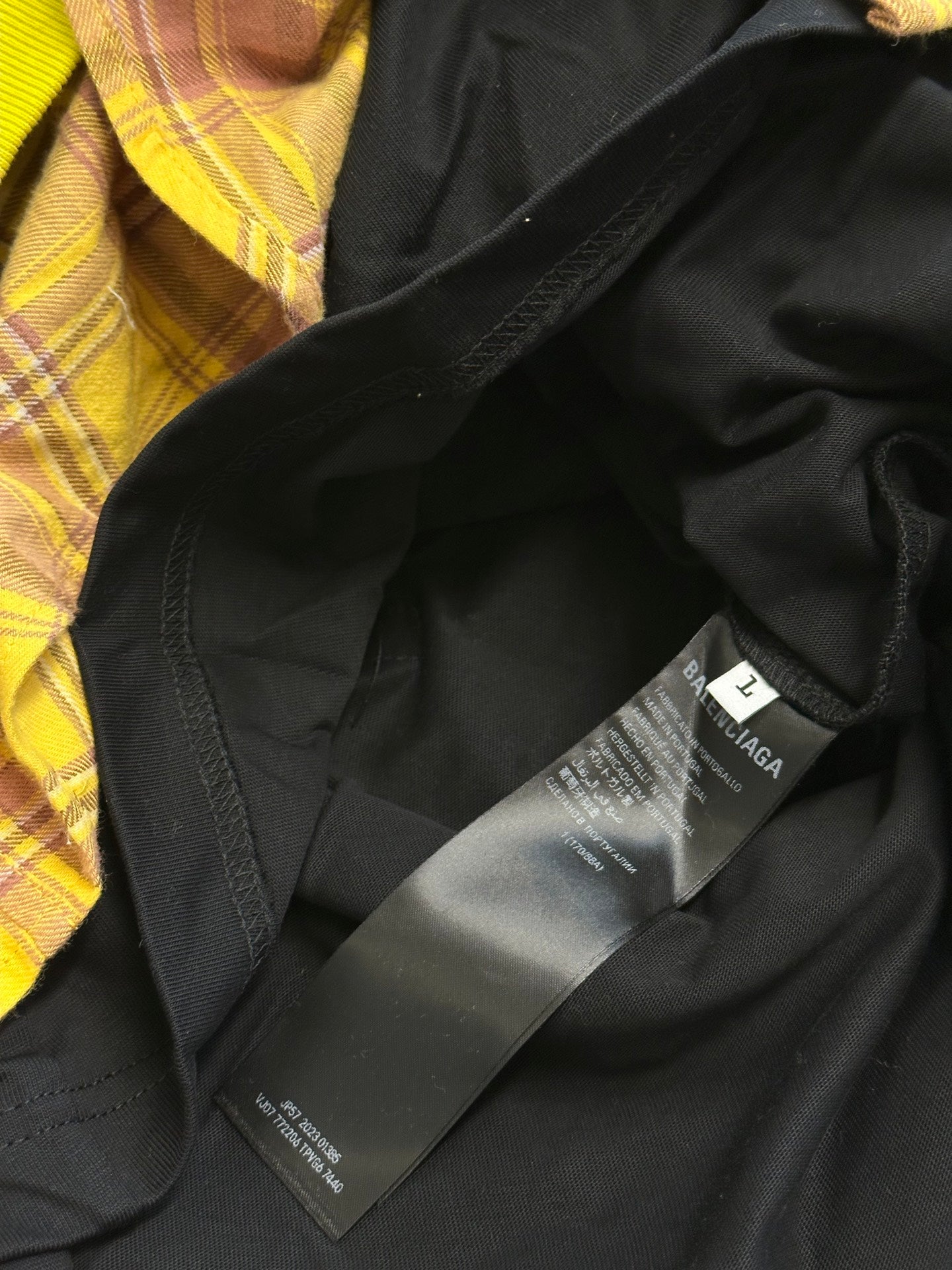 Balenciaga Layered Hoodie Black Men's