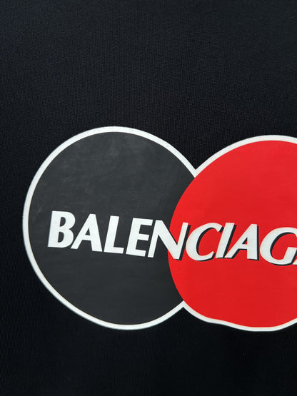 Balenciaga Pattern Loose Version Hoodie Sports 'Black'