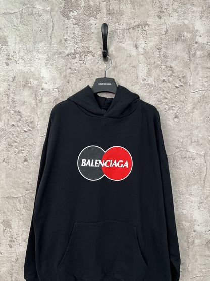Balenciaga Pattern Loose Version Hoodie Sports 'Black'
