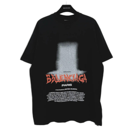 BALENCIAGA  Men's The Door Oversized T-shirt in Black