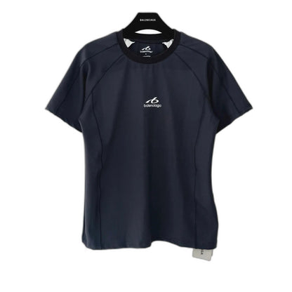 Balenciaga Men's Navy/White Techwear Long-Sleeve T-Shirt