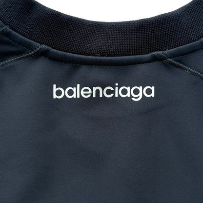Balenciaga Men's Navy/White Techwear Long-Sleeve T-Shirt