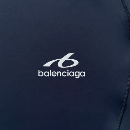 Balenciaga Men's Navy/White Techwear Long-Sleeve T-Shirt