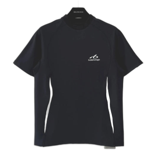 Balenciaga logo-print panelled T-shirt