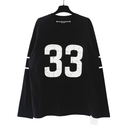 CHROME HEARTS horseshoe logo long-sleeved rugby style