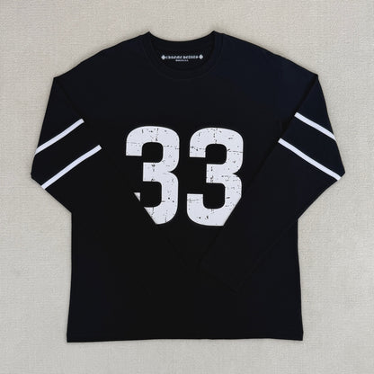 CHROME HEARTS horseshoe logo long-sleeved rugby style