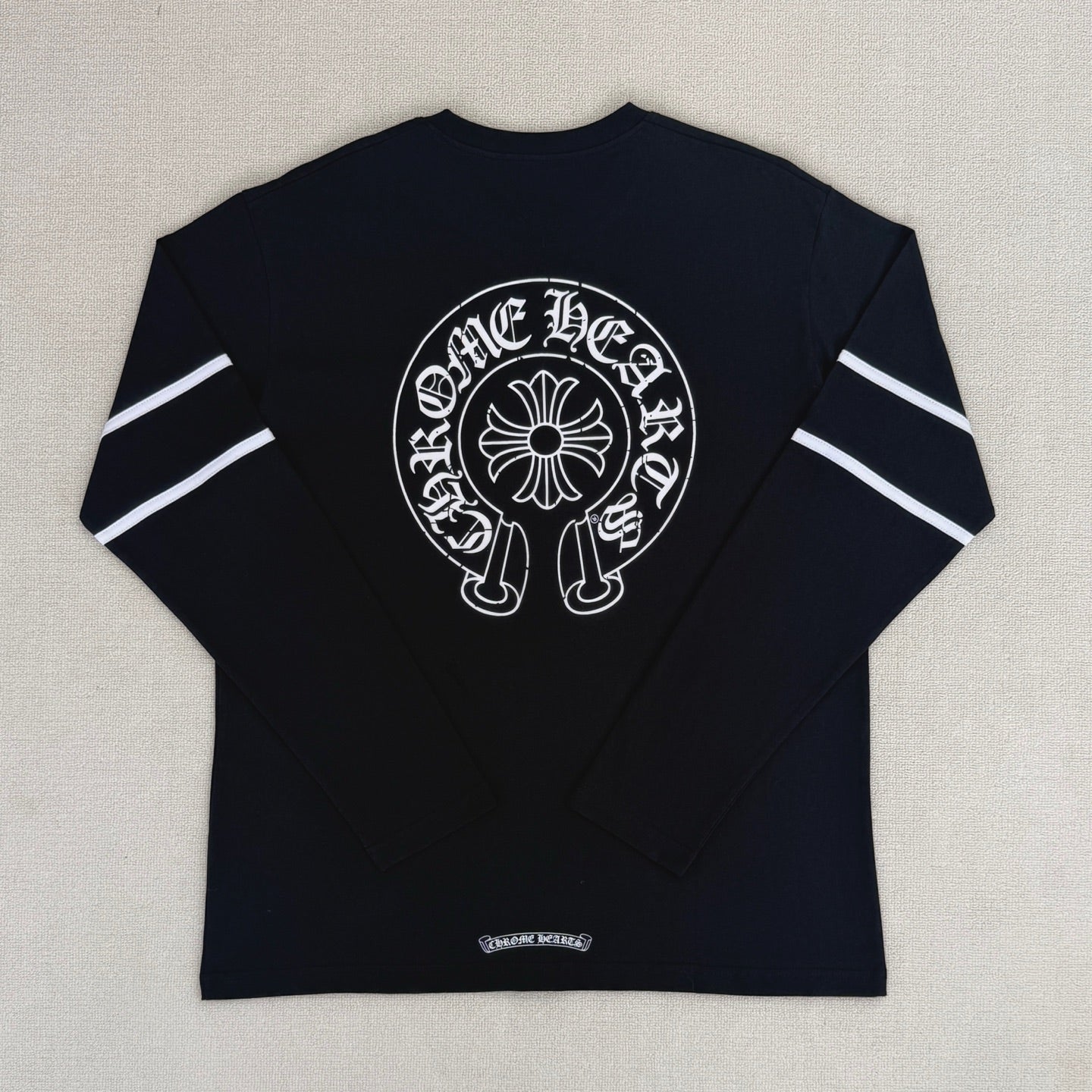CHROME HEARTS horseshoe logo long-sleeved rugby style