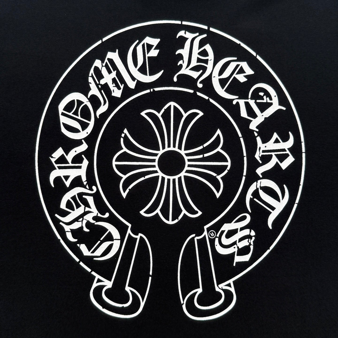 CHROME HEARTS horseshoe logo long-sleeved rugby style