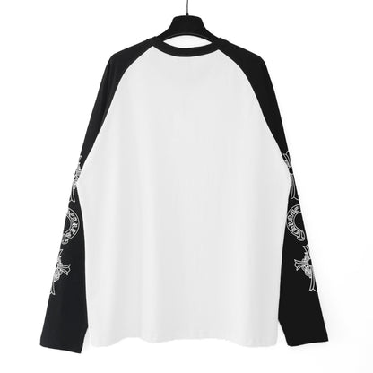 Chrome Hearts Baseball Colorblock Pattern T-Shirt