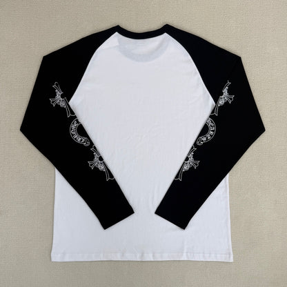 Chrome Hearts Baseball Colorblock Pattern T-Shirt