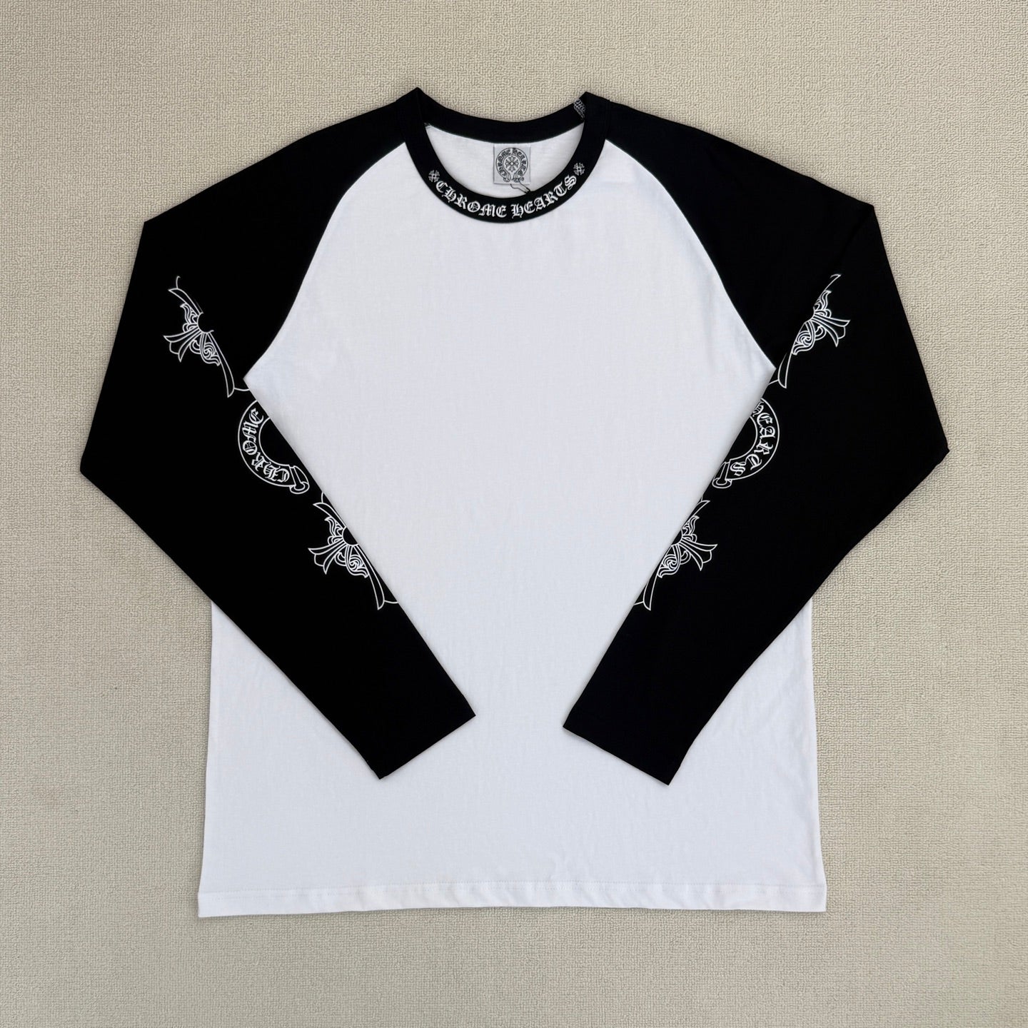 Chrome Hearts Baseball Colorblock Pattern T-Shirt