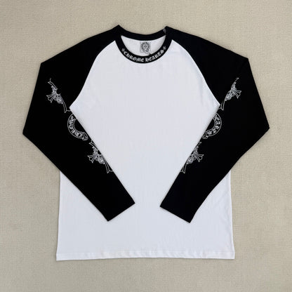 Chrome Hearts Baseball Colorblock Pattern T-Shirt