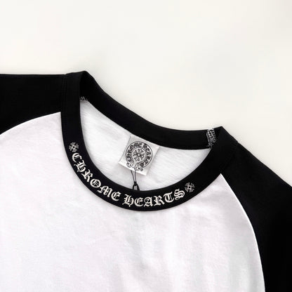 Chrome Hearts Baseball Colorblock Pattern T-Shirt
