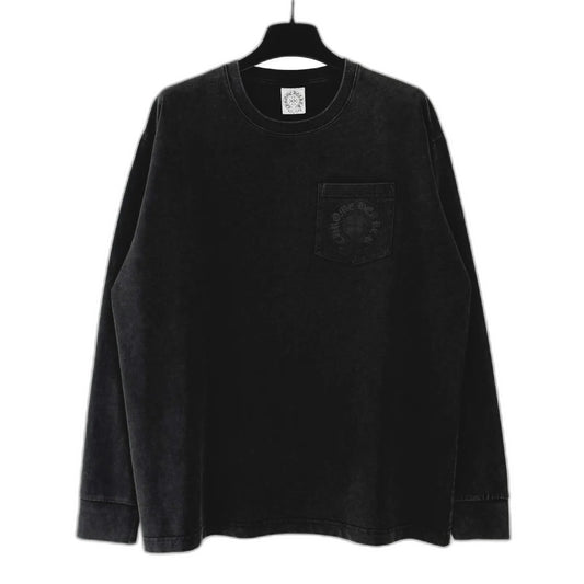 CHROME HEARTS Cemetery Long-Sleeve Pocket T-Shirt