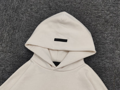 Fear Of God Essentials Fleece Shell White Hoodie