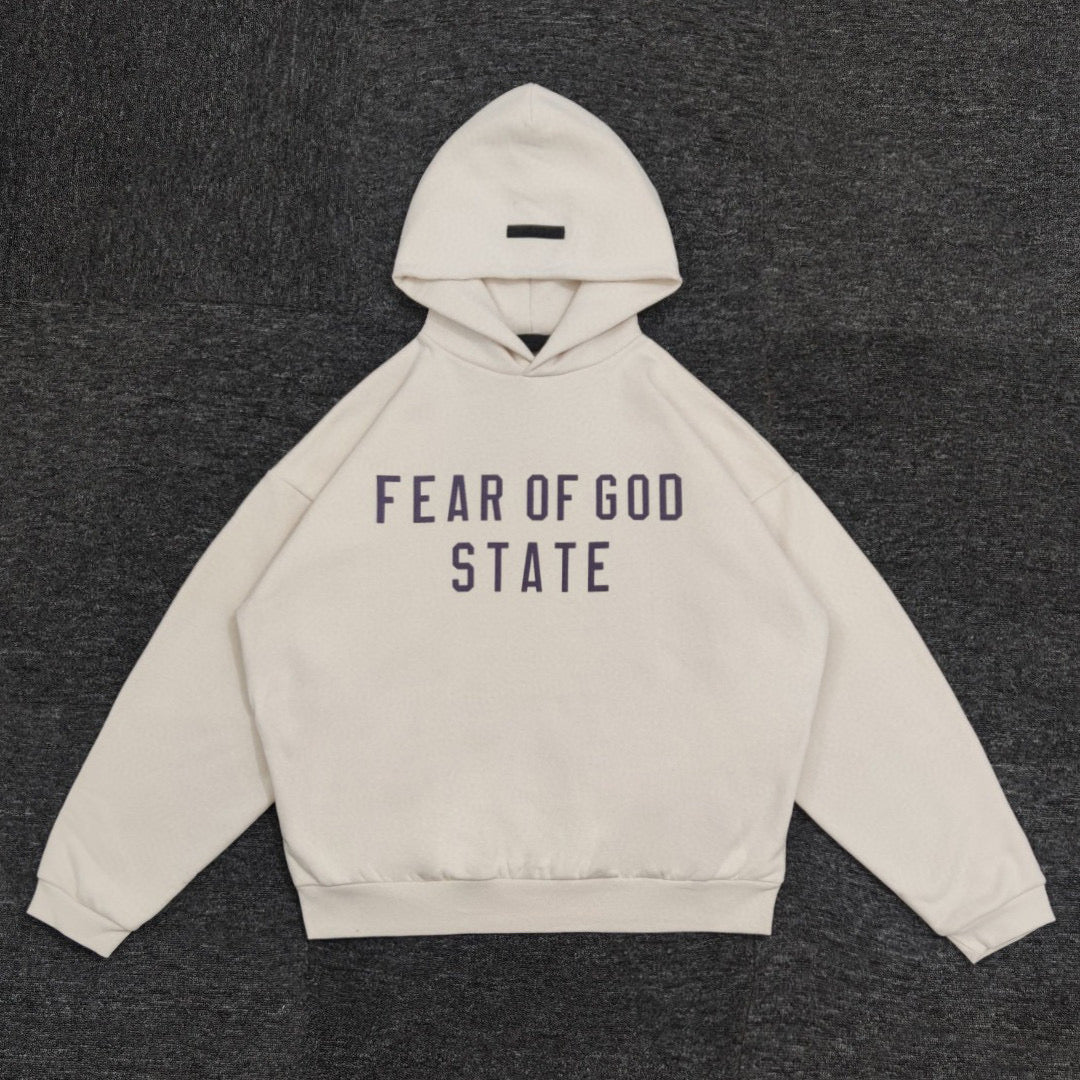 Fear Of God Essentials Fleece Shell White Hoodie